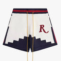 RHUDE Saint Croix Straight-Leg Logo-Appliqu茅d Intarsia Cotton Drawstring Shorts
